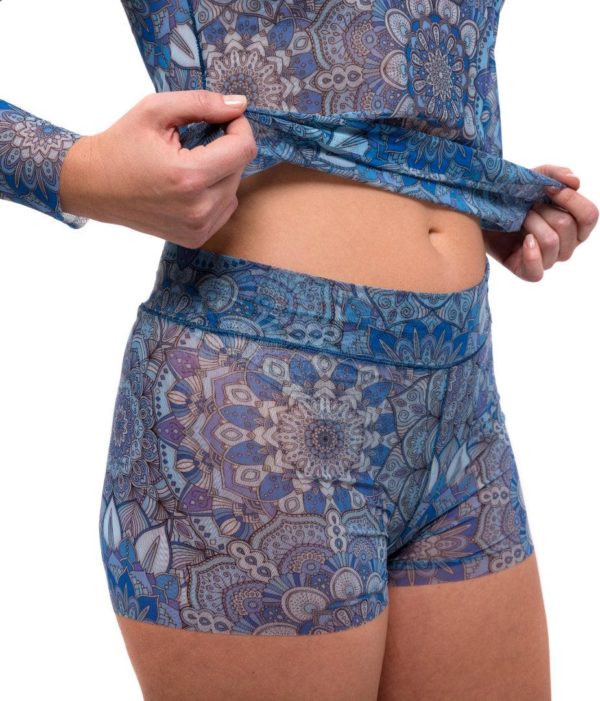 Tan-Through Mini Leggings – Blue Mandala – Image 4