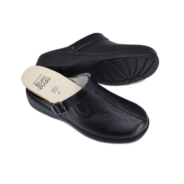Loosu Closed Toe Leather Sandals - Black – Image 2